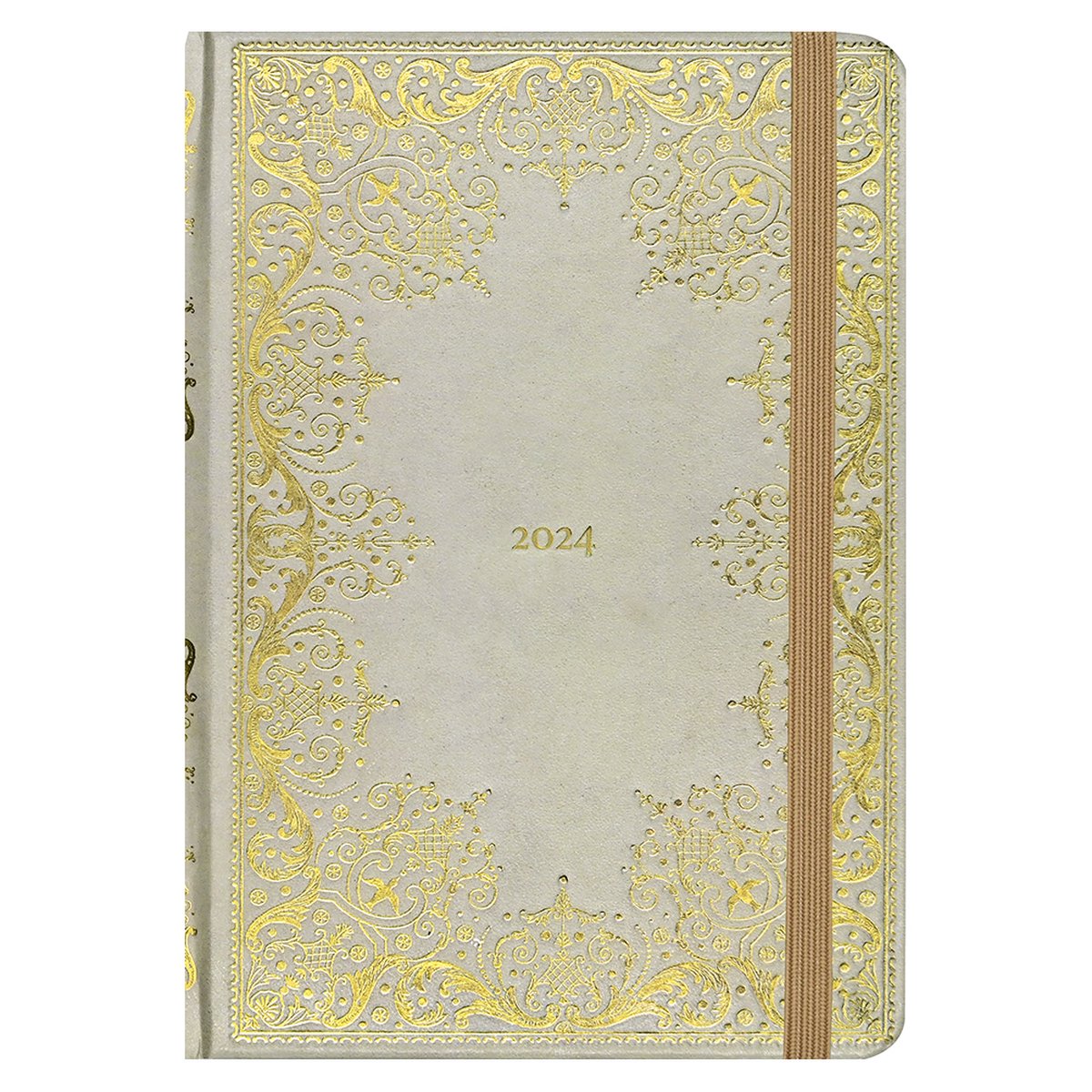 Peter Pauper compact diary 2024 - 16 maands - Gilded Ivory - 12,7x17,8 cm
