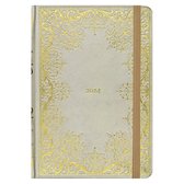 Peter Pauper compact diary 2024 - 16 maands - Gilded Ivory - 12,7x17,8 cm