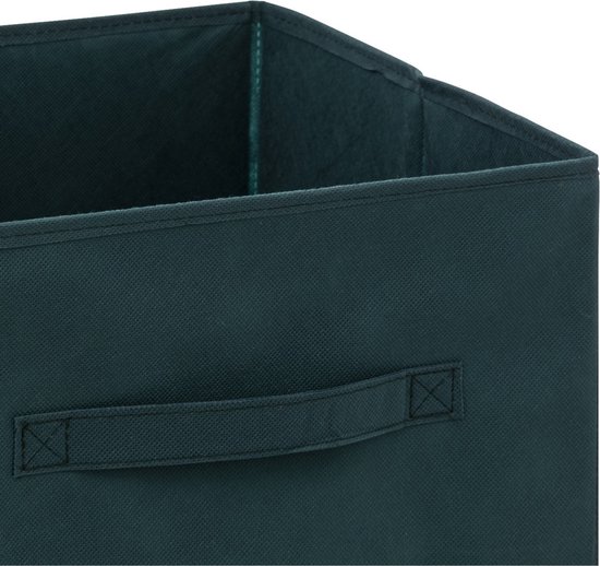 Panier de rangement pliable (31 x 31 cm) Helena Vert sauge - Petit