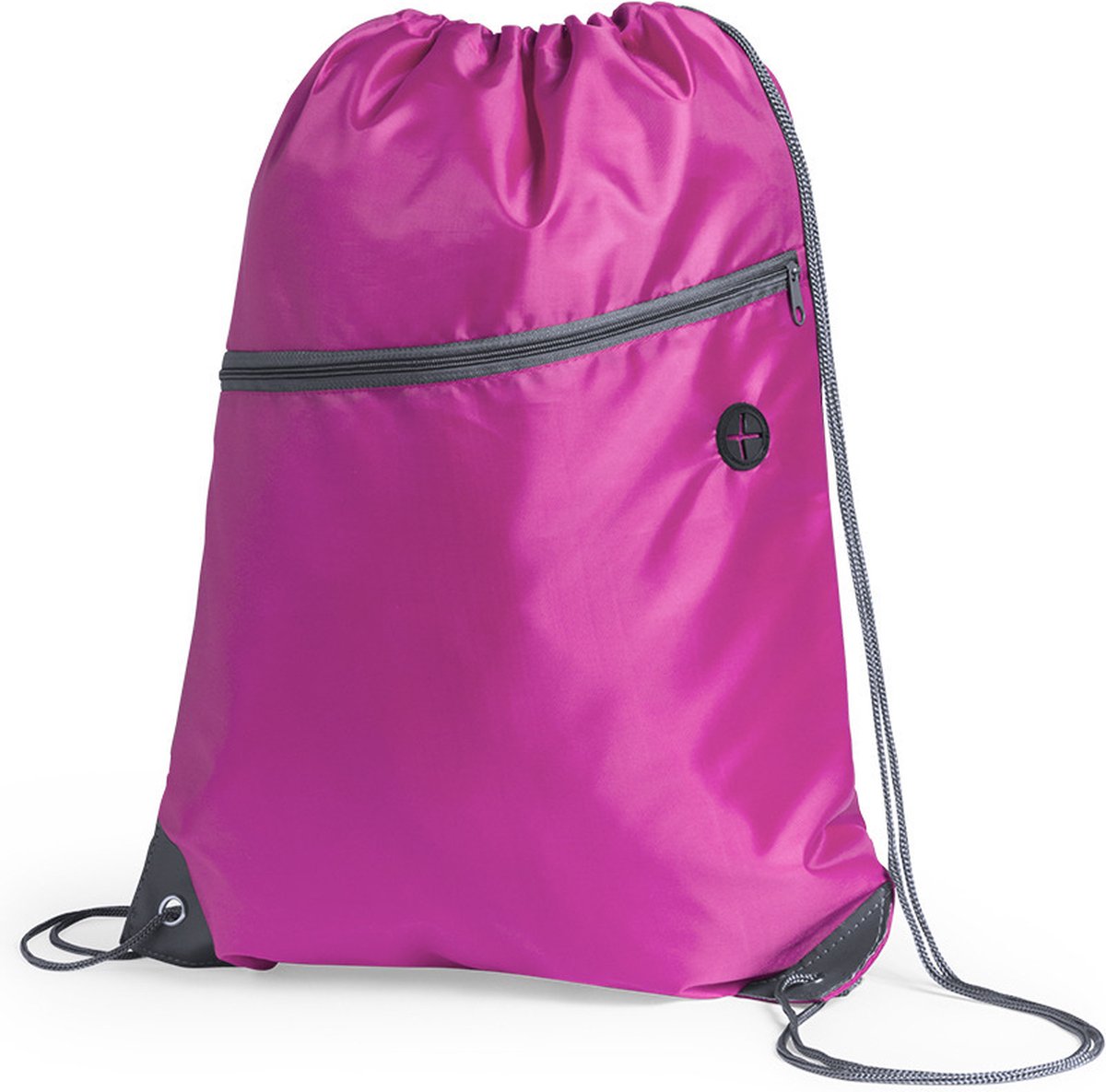 Sport gymtas/rugtas - 4x - roze - 34 x 44 cm - polyester - met ...