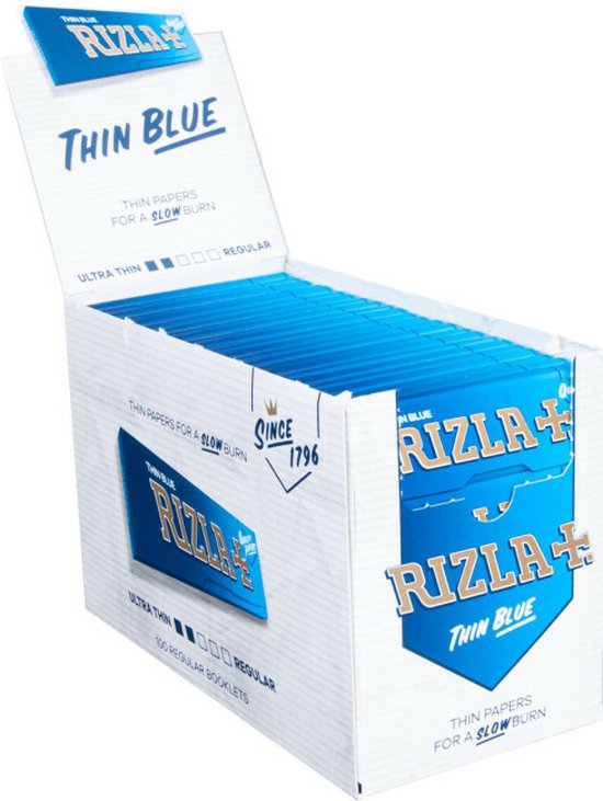 Rizla - Rizla Blue Regular Size - Vloei - Doos 100 Stuks