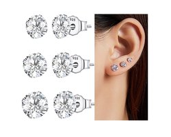 Romystones - Oorbellen set 3 Paar - Sieraden Zilver - 925 Sterling - Vrouwen - Romystones