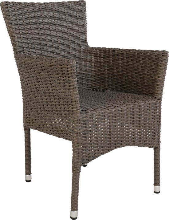 Seattle Dining Chair Garden chair in kubu grey polyrattan