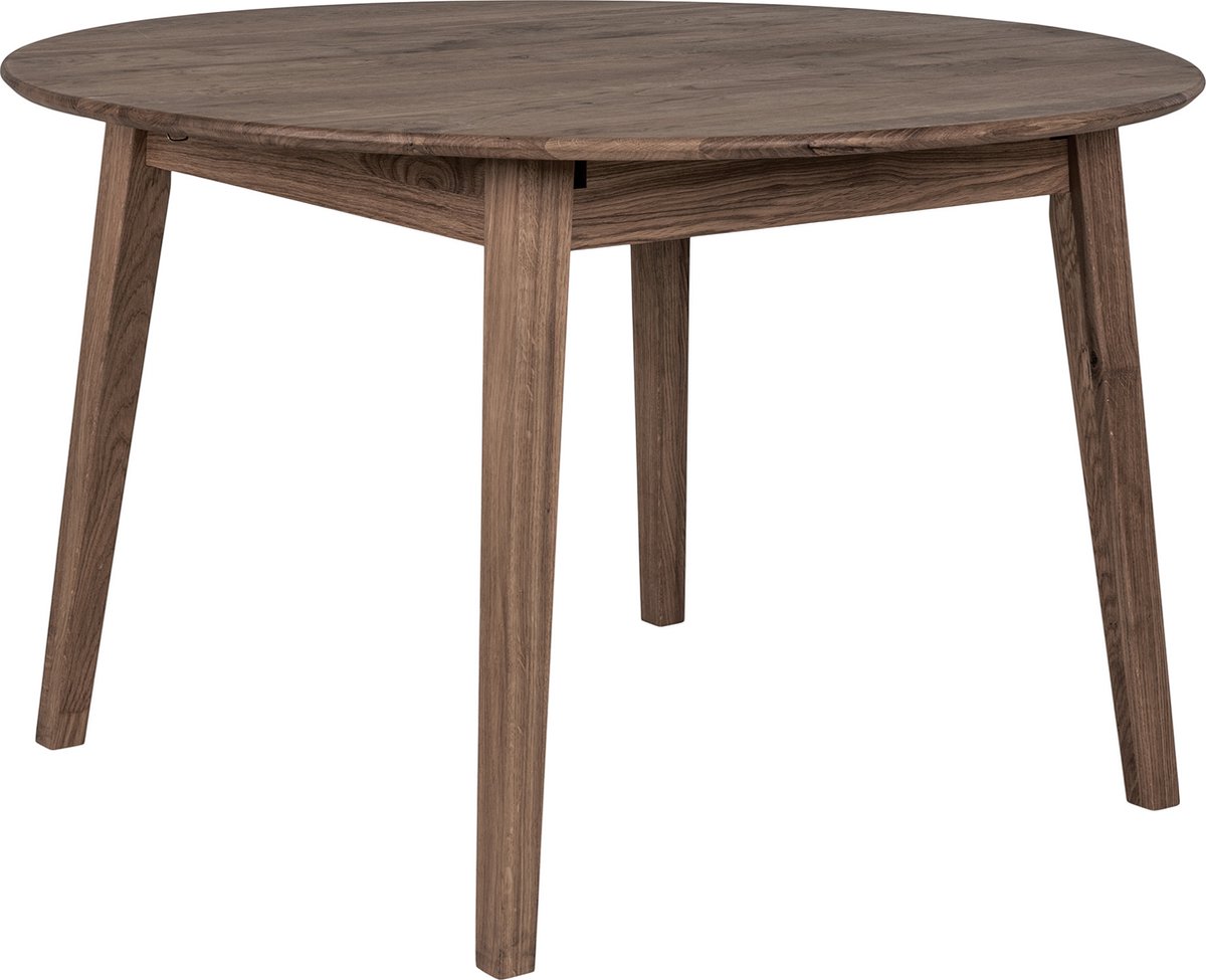 House Nordic Eettafel Metz Eikenhout Walnoot Uitschuifbaar 118-158cm Eik Geolied Smoked