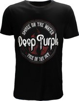 Deep Purple Smoke Circle T-Shirt - Officiële Merchandise