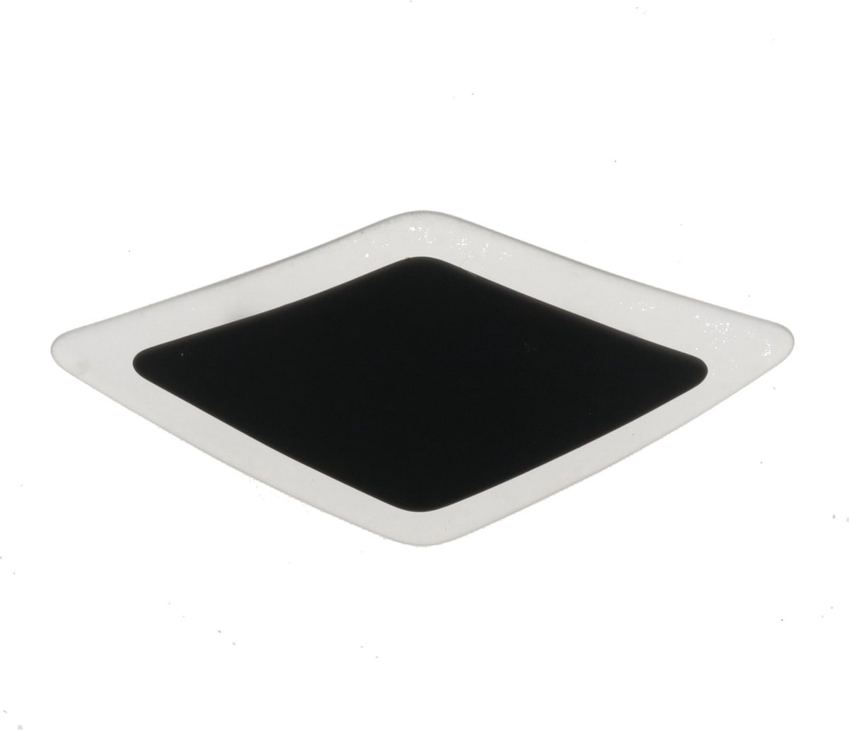Behave - Haarspeld - Ruitvorm minimal design - Zwart - Transparant - 10,5 cm