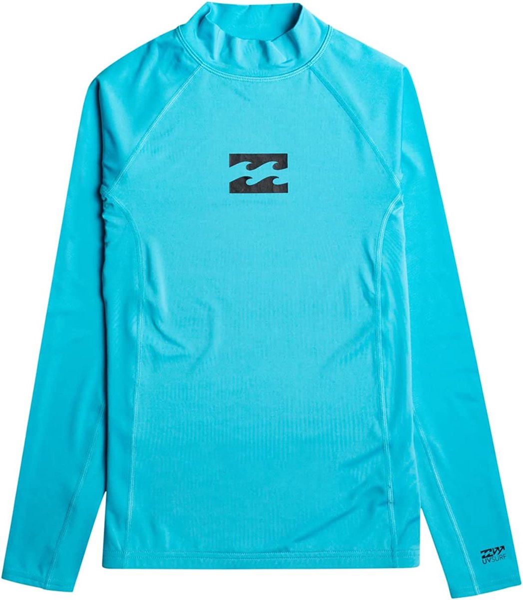 Billabong UV-Rashguard voor jongens met lange mouwen Waves All Day UPF50+ Helderblauw Heideblauw