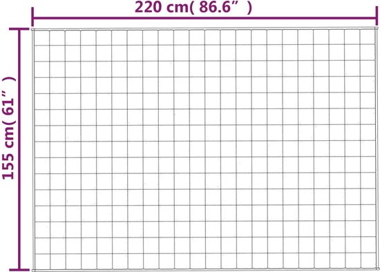 vidaXL Couverture lestée 11 kg Blauw 155x220 cm Couverture de couchage - Weighted Blanket - Dekbed à pression - Relaxation