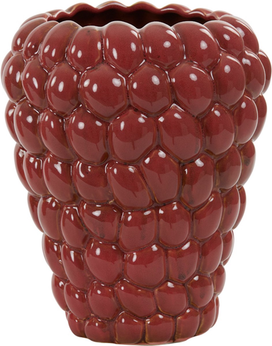 Light&living Vaas deco Ø19x23,5 cm RASPBERRY keramiek donker roze
