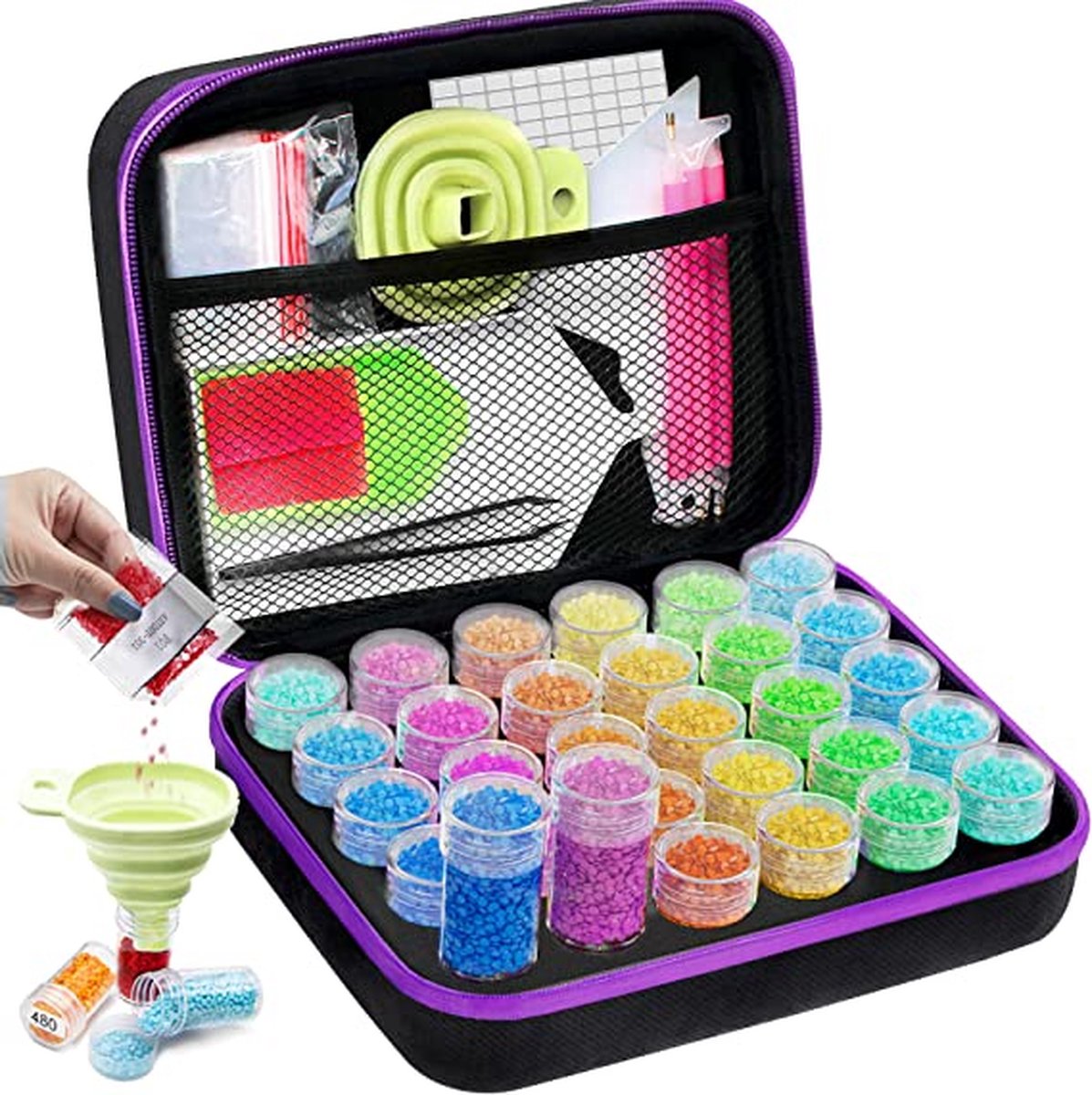diamond painting opbergdoos - Diamond Painting Accessoires - Voor Diamant Schilderij Kralen, Zaden, Sieraden / Painting Volledige set, 5D Diamond Painting Foto's met Diamond Painting Accessoires
