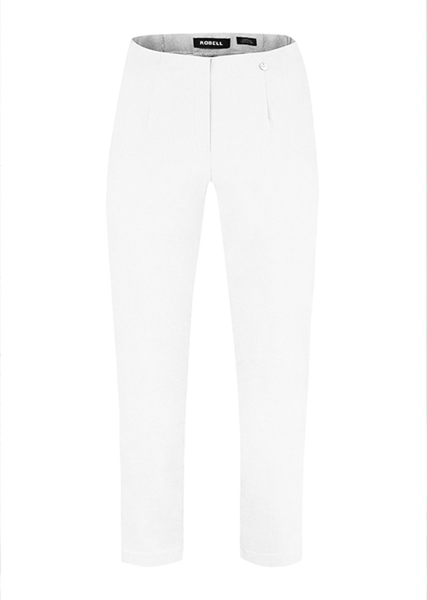 Robell Lena09 Dames Comfort Stretch 7/8 Pantalon - Wit - Maat48