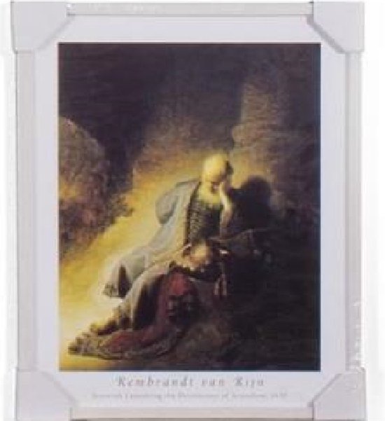 Rembrandt van Rijn - Jérémie déplorant la destruction de Jérusalem - Peinture 40 x 50 cm