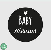 SLUITSTICKERS BABY nieuws 24 stuks - Zwangerschap - Geboortekaart - Kadosticker - Jongen - Meisje - Sluitzegel -