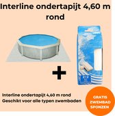 Interline ondertapijt - Onderzeil zwembad 4,60m rond - Voor alle zwembaden - Anti bacterieel - Extra isolatie - Inclusief gratis zwembadspons