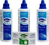 Paquet de 3 mois Eye Fresh -2,25 - 6 lentilles mensuelles + 3 flacons de solution pour lentilles - forfait à prix réduit