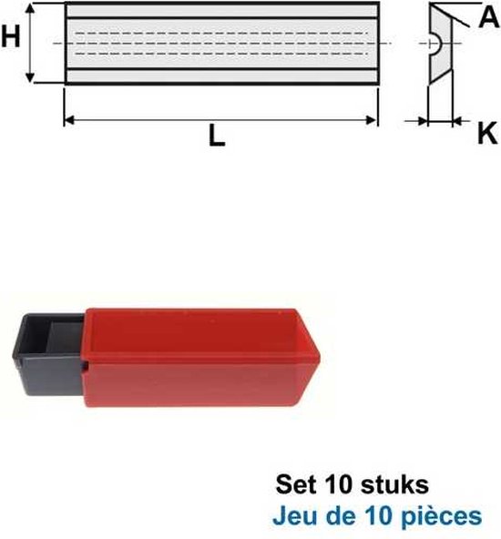 HM Wisselplaten - 10 Stuks Vierkante Hardmetalen Messen 10,5 X 10,5 X 2,2 Mm, 35°, Voor Vlakfrees En Draaigereedschap, Geschikt Voor Hout, MDF, PVC En Multiplex