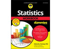 Omslag van Statistics Workbook For Dummies with Online Practice