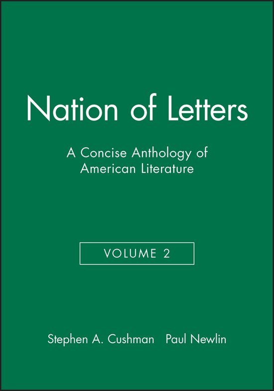 Nation Of Letters | 9781881089902 | Cushman | Boeken | bol