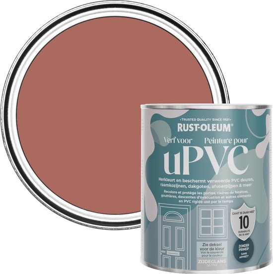 Rust-Oleum Rood Zijdeglans Verf voor PVC - Zalm 750 ml