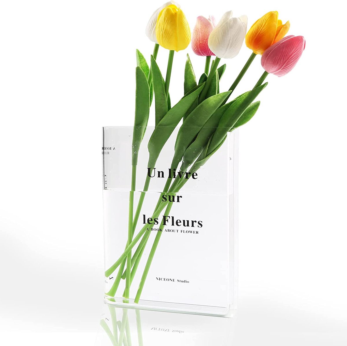 Vase de Boek , vase de tulipe, vase de fleur de livre transparent, vase de  livre en... | bol.com