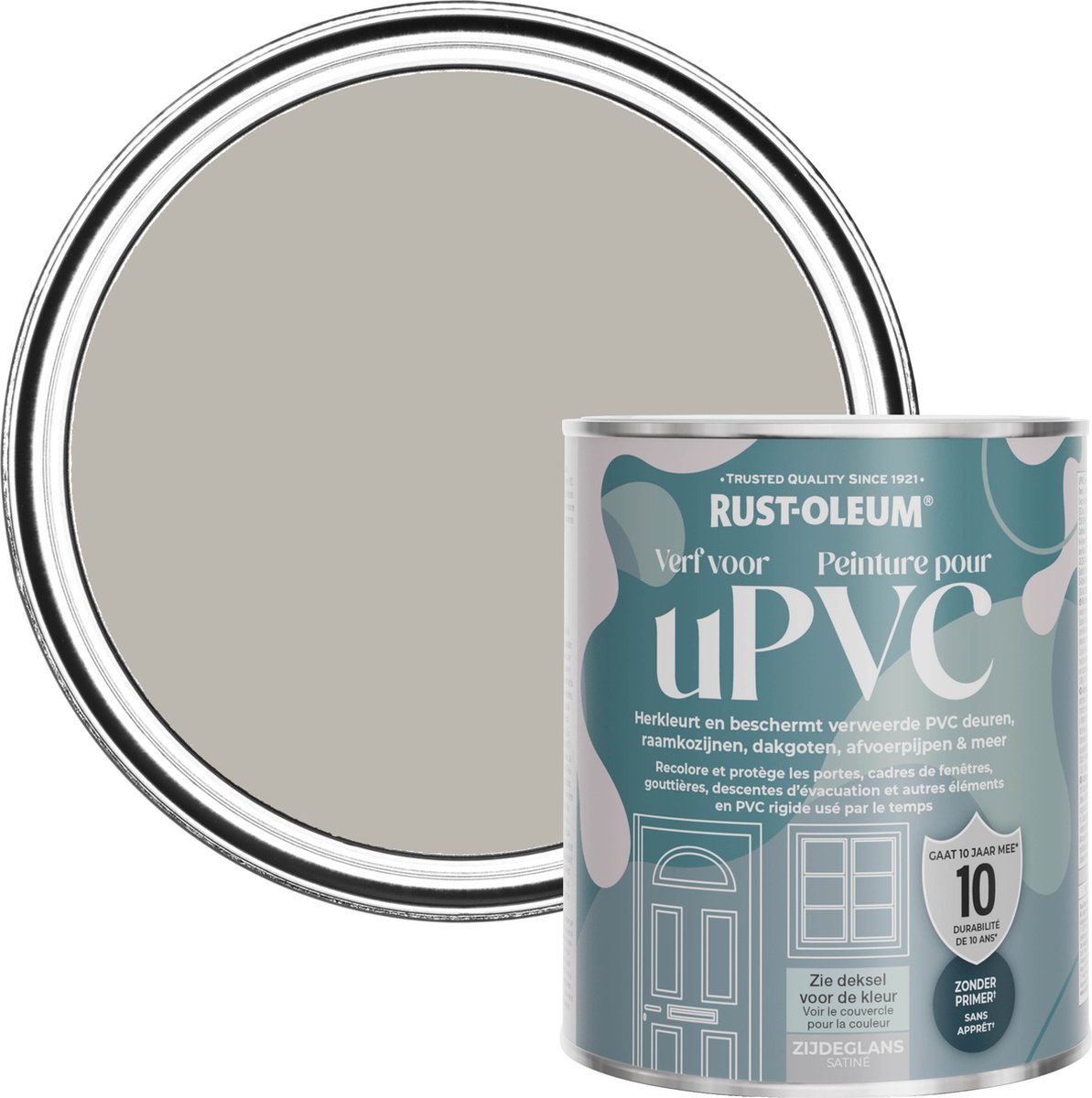 Rust-Oleum Donkergrijs Zijdeglans Verf voor PVC - Gorthleck Steen 750 ml