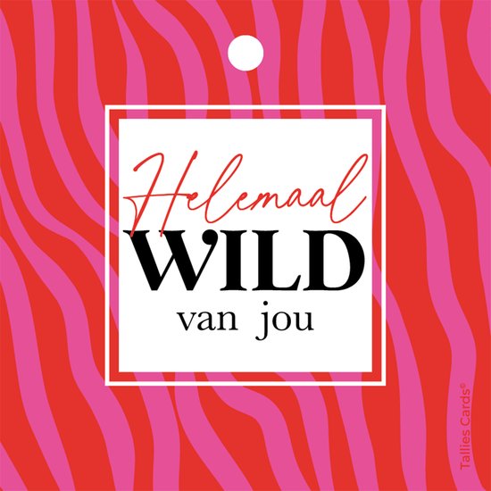 Set 5 kadokaartjes klein – gek op jou - liefde - valentijn - wild van jou - love - Wildcards