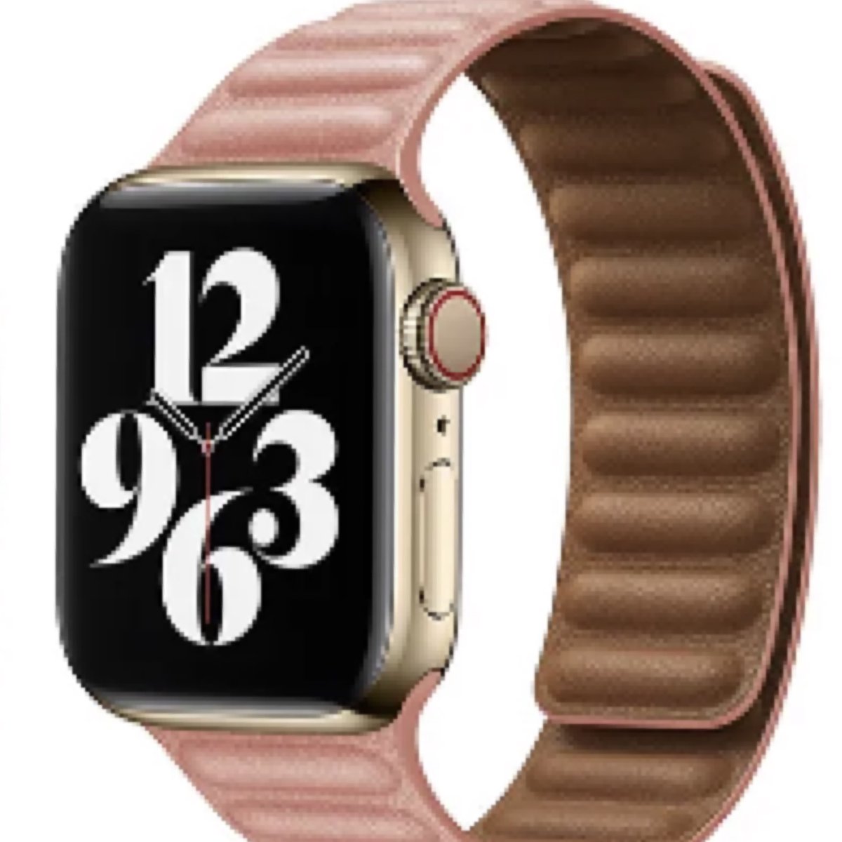 Geschikt voor Apple Watch-horlogebandje-echt leer- modern ribbel design-maat 42-44-45-49mm- magnetische sluiting