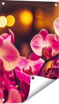 Gards Tuinposter Roze Orchidee Bloemen - 40x60 cm - Tuindoek - Tuindecoratie - Wanddecoratie buiten - Tuinschilderij