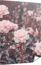 Gards Tuinposter Roze Rozen Bloemen - 120x160 cm - Tuindoek - Tuindecoratie - Wanddecoratie buiten - Tuinschilderij