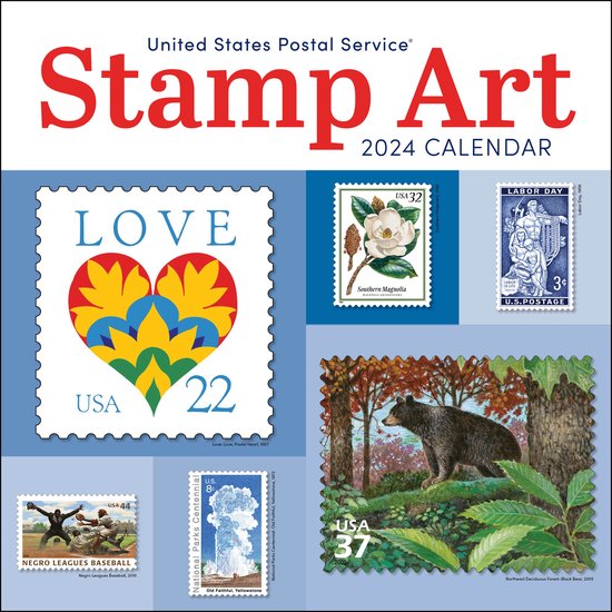 United States Postal Service Stamp Art 2024 Wall Calendar, United