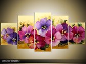 Salon de peinture acrylique | Violet, rose, jaune | 150x70cm 5Liège peint à la main
