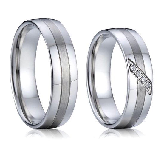 Jonline Prachtige Titanium Ringen voor hem en haar | Vriendschapsringen | Trouwringen |Relatieringen