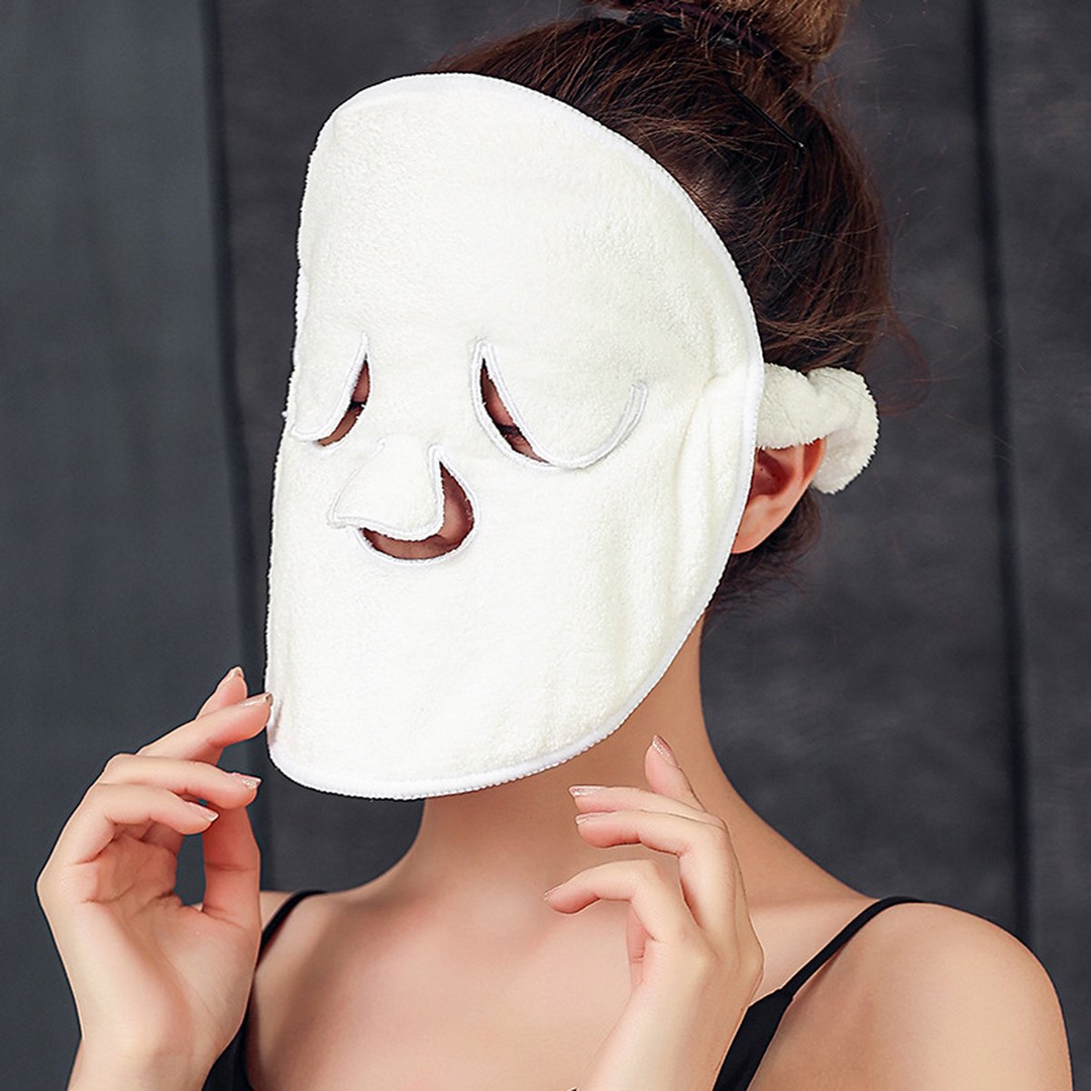Goedkoopste 2 stuks gezichtsmasker handdoek - Compact - Voedende gezichtshanddoek voor stomen - Perfect voor hydraterende huidverzorging - Verjaardagscadeau voor vrouwen 24 26CM