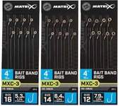 Matrix Onderlijn MXC-3 Bait Band Rigs 4” (10cm) Eyed - Barbless - Maat : Haak 12
