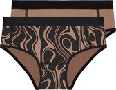 ten Cate Basics hipster seventies hazelnut 2 pack voor Meisjes | Maat 122/128