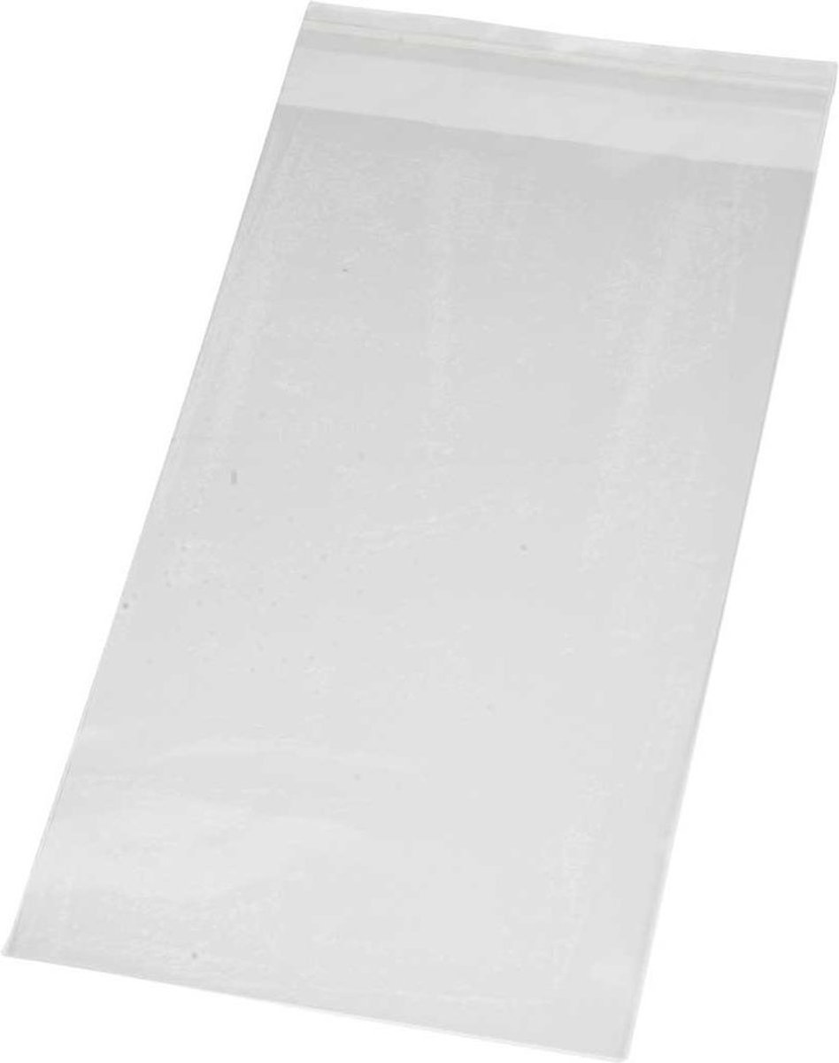Cellofaan Zakjes, H: 22 cm, B: 12 cm, dikte 25 my, 200 stuk/ 1 doos