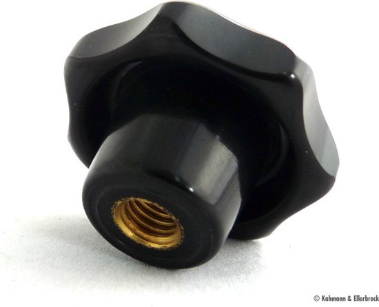 QUARKZMAN 4 stuks sterknoppen M10 x 20 mm, zeshoekige klemknop van kunststof, om met de hand te schroeven voor het vervangen van de parasolbasis