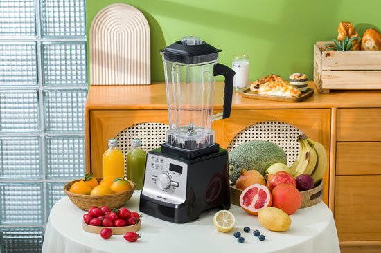 Swiss Pro+ Professionele Blender 2L Zwart - Roestvrijstaal - 2 Liter - Krachtige Smoothiemaker en ijscrusher - 2000W - 9 Snelheden - 6 Functies - Digitaal van Merkloos — afbeelding 5