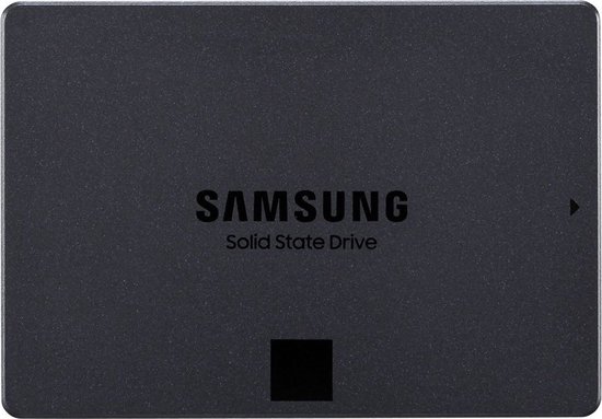 Zwarte Samsung Solid State Drive 870 QVO.