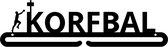 Korfbal Medaillehanger zwarte coating - staal - (35cm breed) - Nederlands product - incl. cadeauverpakking - sportcadeau - medalhanger - medailles - muurdecoratie