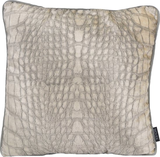 Velvet Silver Snake Kussenhoes | Fluweel / Polyester | 45 x 45 cm