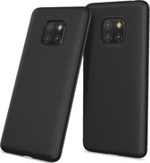 Huawei Mate 20 Pro Twill Slim Texture Back Cover Zwart