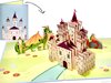 Grande carte pop-up avec château de conte de fées