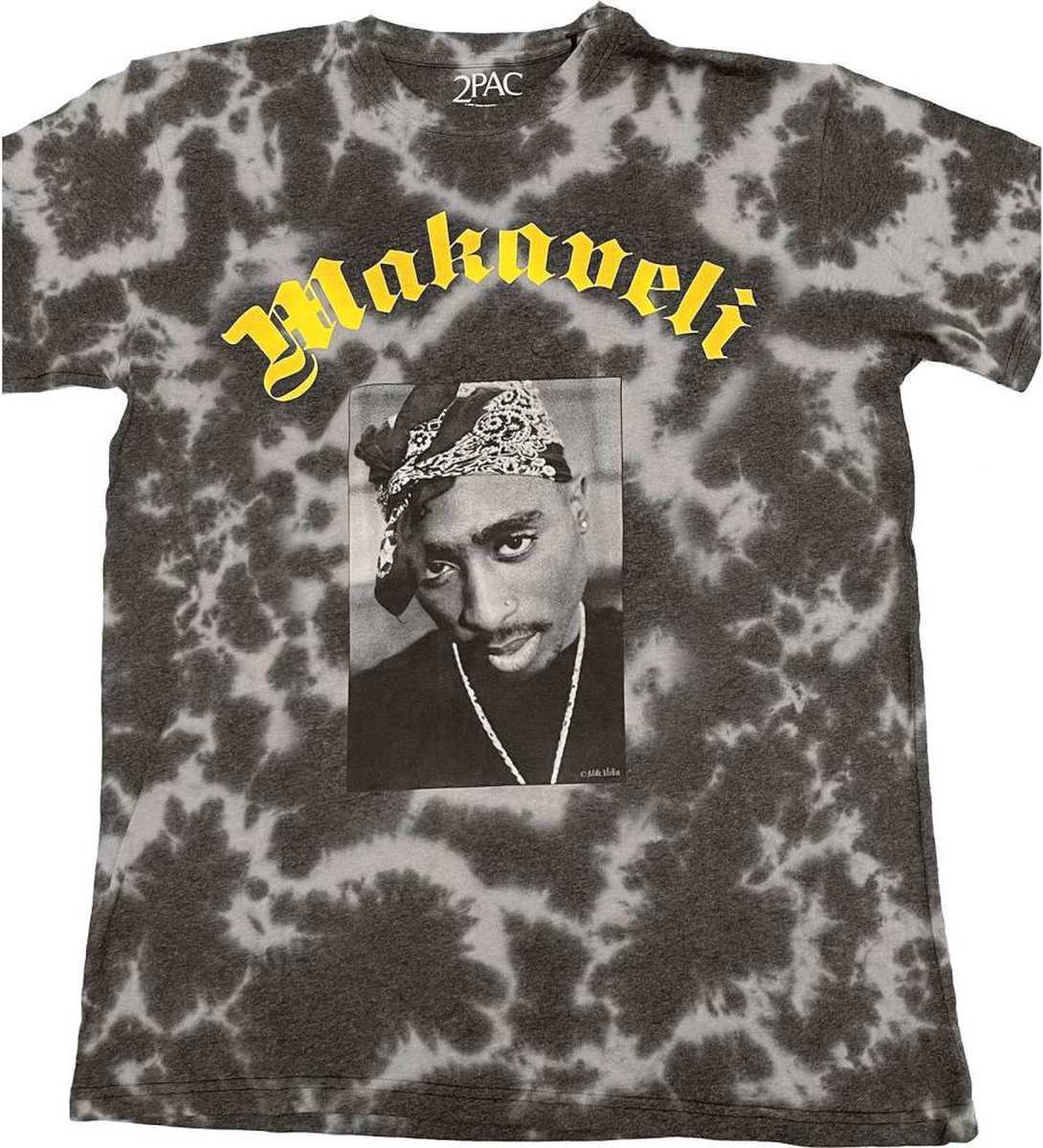 Tupac - Makaveli Heren T-shirt - L - Grijs