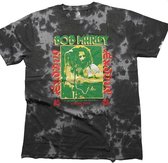 Bob Marley - Exodus Tie-Dye Heren T-shirt - XL - Zwart/Grijs