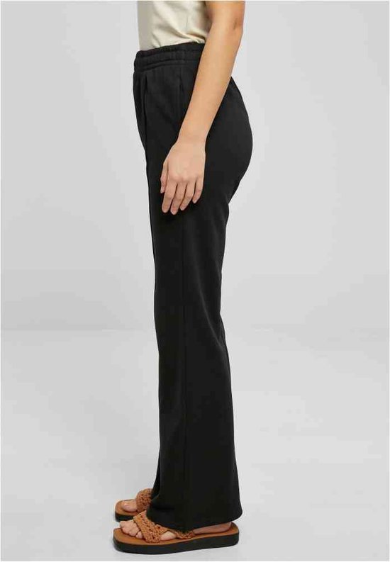 Pantalon évasé Urban Classics - XS- Pin Tuck Terry Zwart