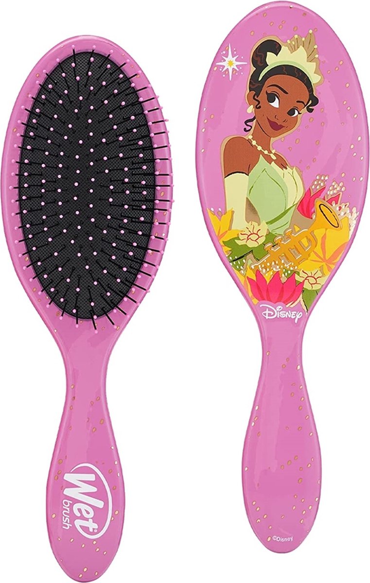 WetBrush Ultimate Disney Princess Tiana - Limited Edition Haarborstel - Voor Nat En Droog Haar - Ontwart Zonder Pijn Of Beschadiging - Ultra Zachte IntelliFlex® Borstelharen - Geschikt Voor Elk Haartype - Perfect Cadeau Voor Disney Fans