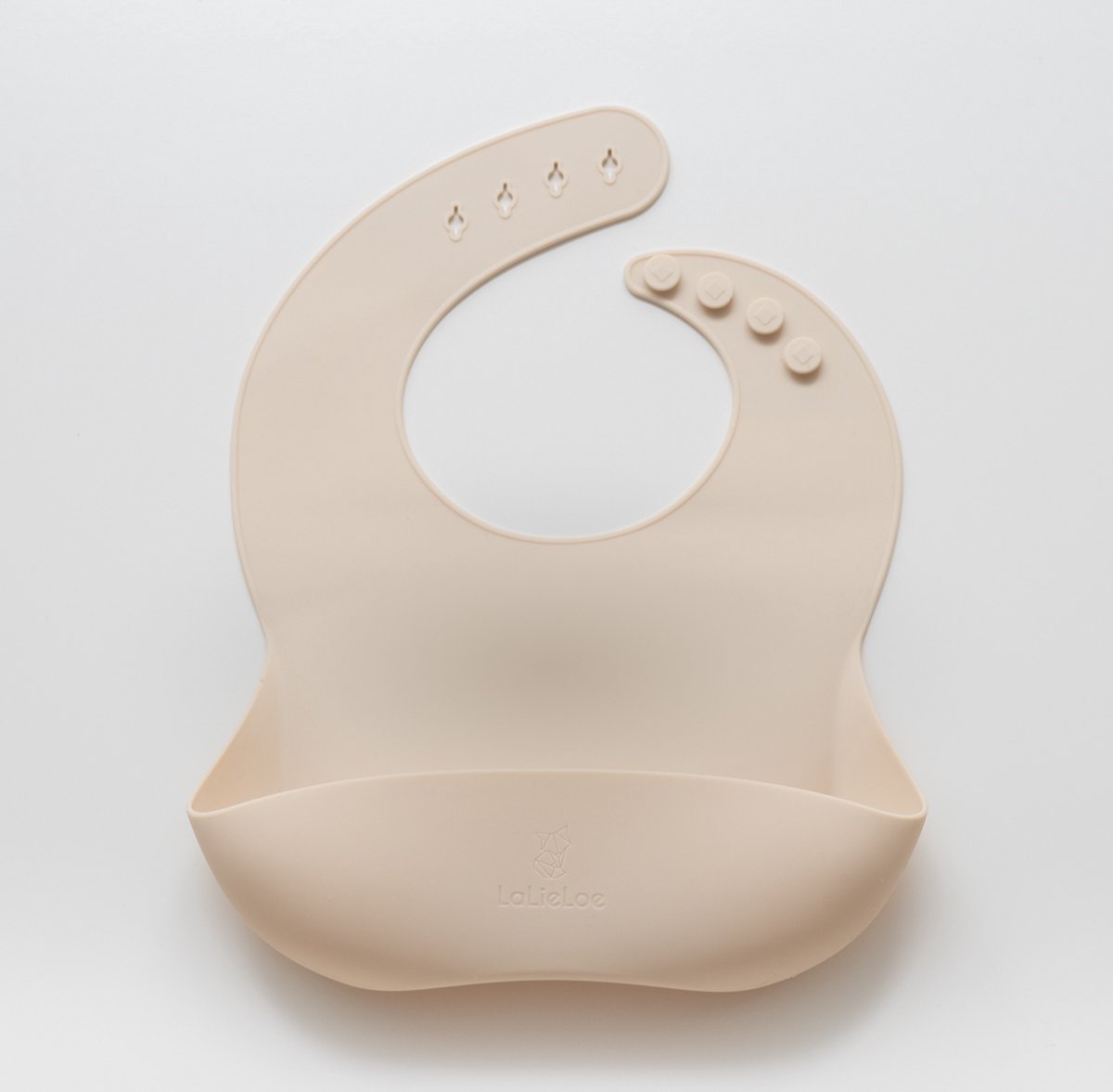 Goedkoopste Siliconen Slabbetje Lalieloe - Slab - Zand - Met opvangbakje - Verstelbaar