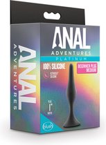 Blush Butt Plug Anal Adventures Platinum Plug Débutant en Silicone Medium Noir Zwart