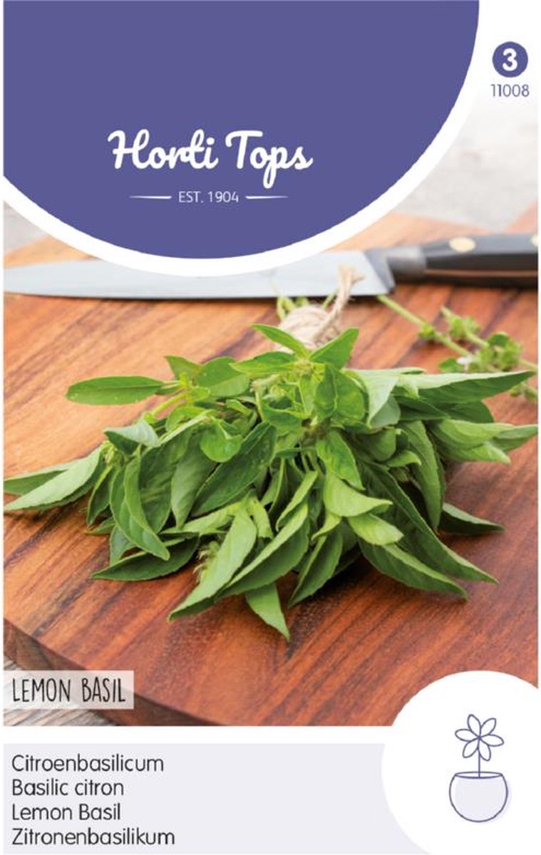Hortitops Zaden - Basilicum Citroensmaak - Lemon Basil - Kemangi